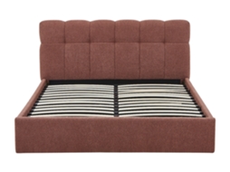 Cama Com Cofre Maziri VENTE-UNIQUE.PT Terracota 160 X 200 Cm Sem Colchã£o Com Estrado