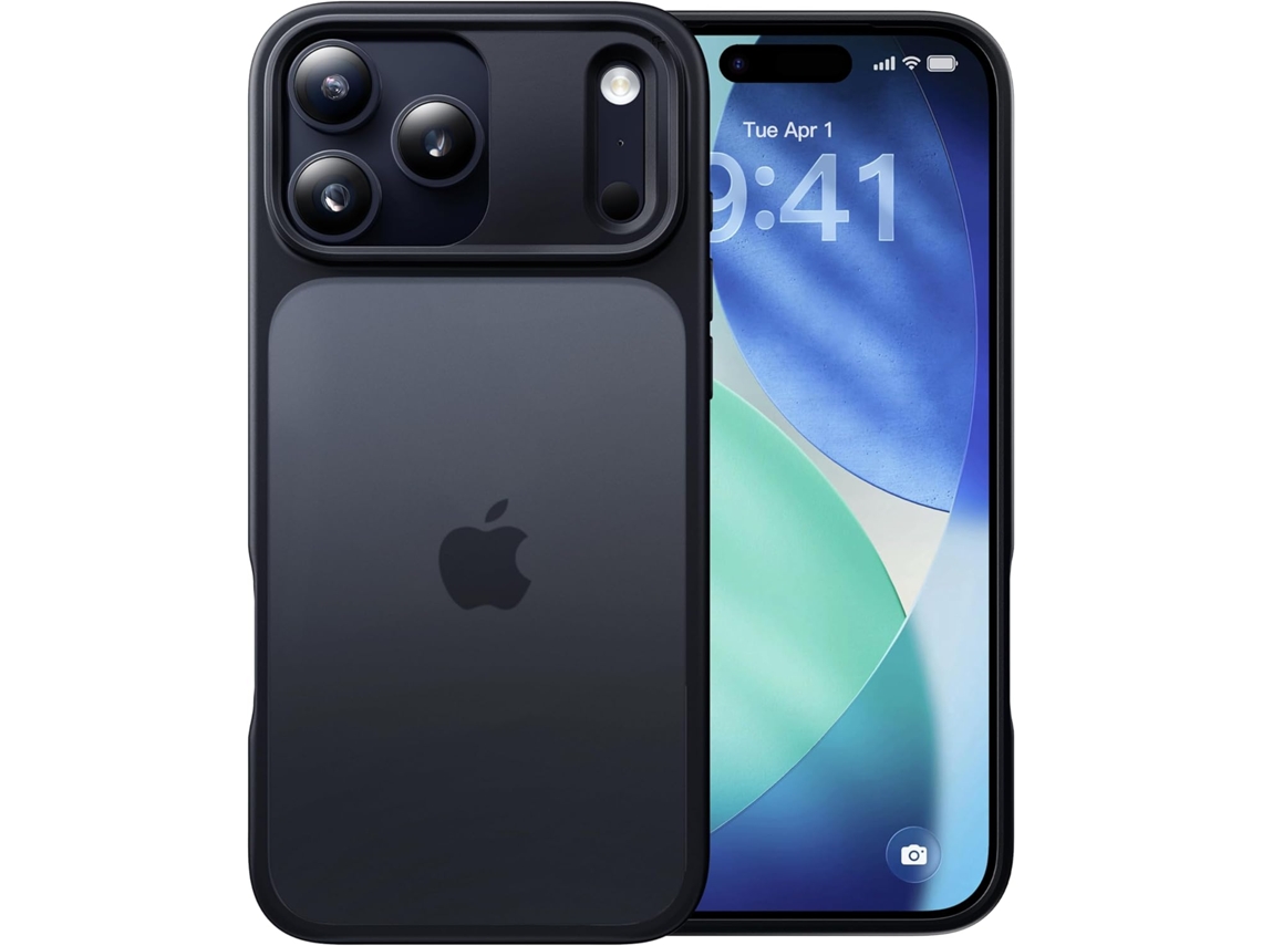 Capa Compatível Com Iphone 17 Pro, Acabamento Fosco, Protetora, Fina E Resistente A Impressões Digitais - Preta