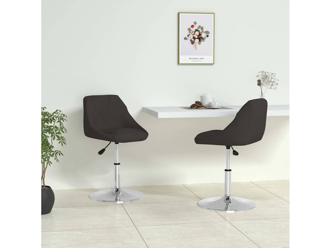 Vidaxl Cadeiras De Jantar 2 Pcs Couro Artificial Preto