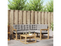 Vidaxl Conjunto De Sofás Para Exterior 5 Pcs Branco E Cinzento-claro