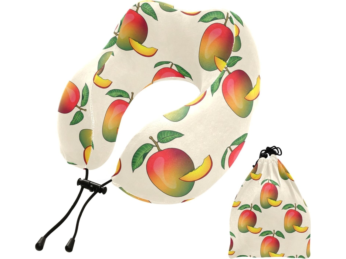 Travesseiro de Viagem Kutsu Mango Portátil Espuma Viscoelástica para o Conforto Leve Suporte Viagens Carro
