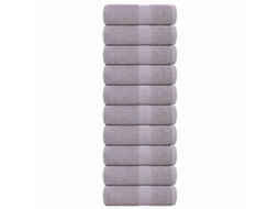 Vidaxl Toalhas De Bidé Frogn 10 Pcs 30x50 Cm 360 G/m² Cinzento