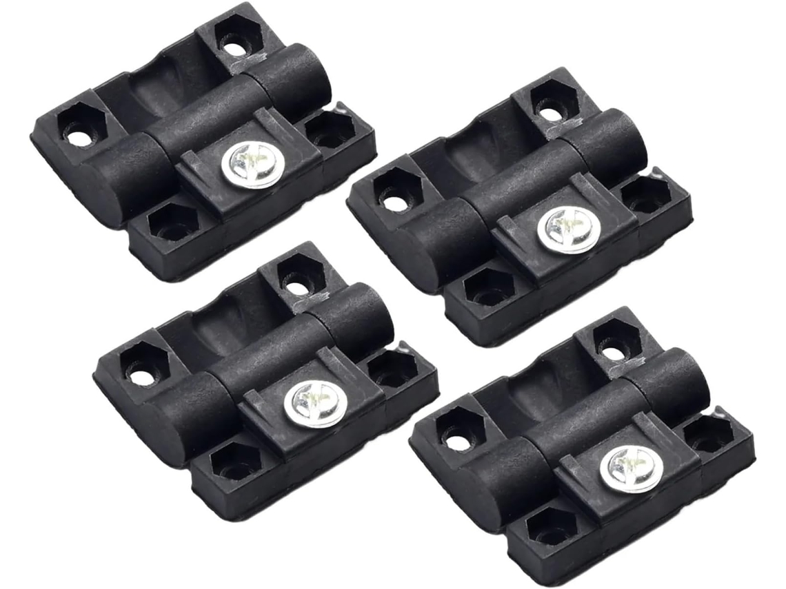 Conjunto De 4 Dobradiças Ajustáveis Com Controle Torque E Posição, Em Plástico, Com Instalação Por Parafuso, Para Uso