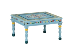 Mesa de centro VIDAXL Turquesa Madeira (54 x 54 x 30 cm)