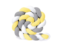 Protetor De Berço Macio E Respirável, Almofada Protetora Para Berço (branco, Cinza, Amarelo - 4 Metros) Spqment