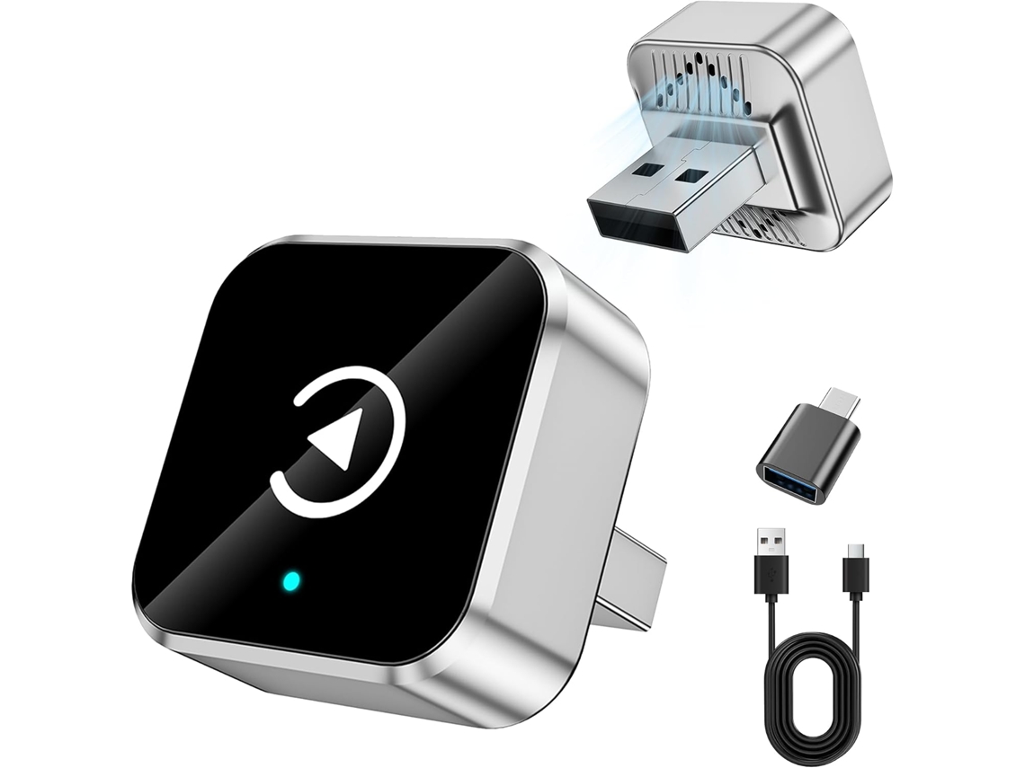 Adaptador Carplay Sem Fio Atualizado Para Iphone E Android (2026)