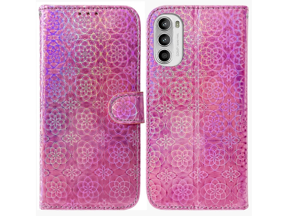 Capa De Couro Colorida Com Fecho Magnético Para Motorola Moto G52j (versão Japonesa)