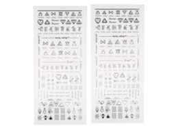 2pcs Adesivo De Arte De Unha Com Letras Transferência De Água Decoração Para Unhas Diy