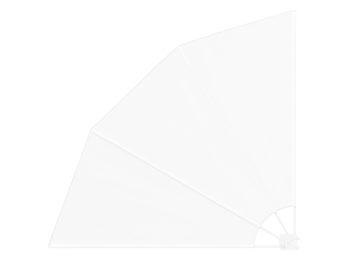 Conjunto 1 Tela De Varanda Vidaxl Branco Poliéster (140 X 140 Cm)