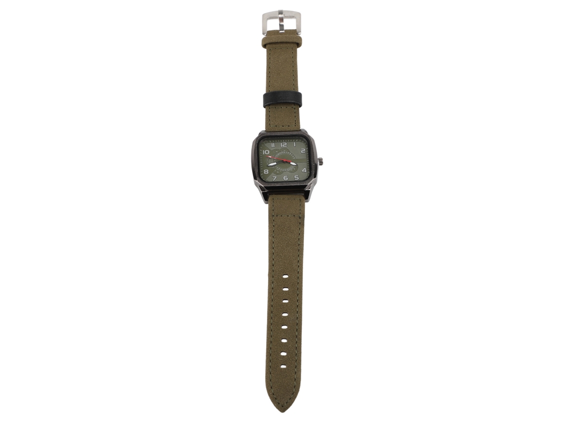 2026 relógio de Quartzo Casual Verde para Homem com Pulseira de Pu