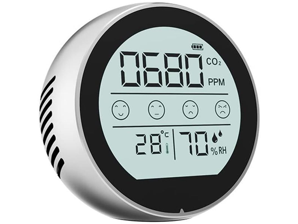 Medidor de Dióxido de Carbono CO2 com Umidade e Temperatura para Lar e Escritório S/MARCA