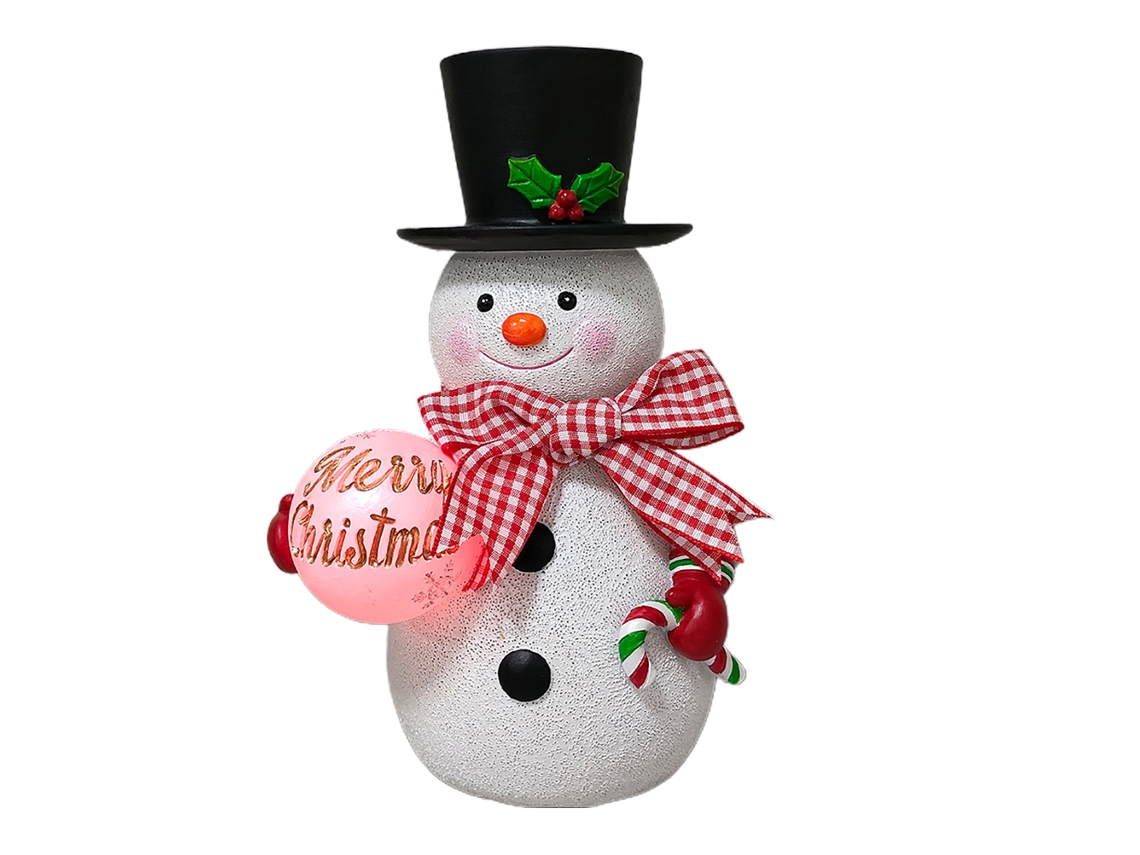 Boneco de Neve de Natal com Bola Luminosa