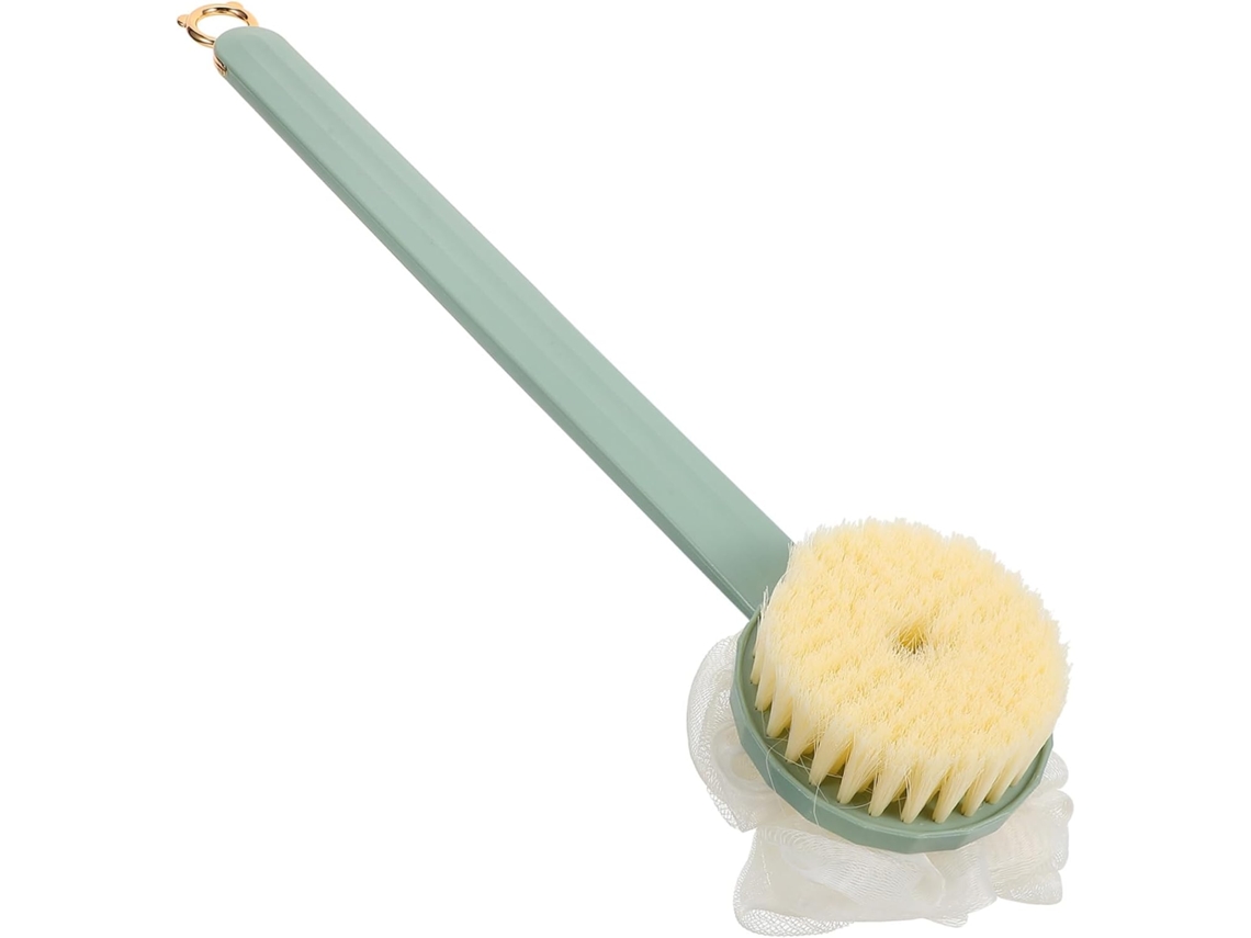Escova De Banho Com Cabo Longo E Curvado, Ideal Para Chuveiro, Corpo E Shampoo, Prática Para Limpeza Das Costas