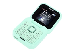 Aetheria celular Flip Pequeno Tela Dupla Interna e Externa Câmera Hd Verde