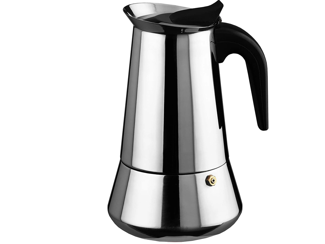 Cafeteira De Fogão, Aço Inoxidável, Compatível Com Indução, 12 Xícaras-inox, Ue
