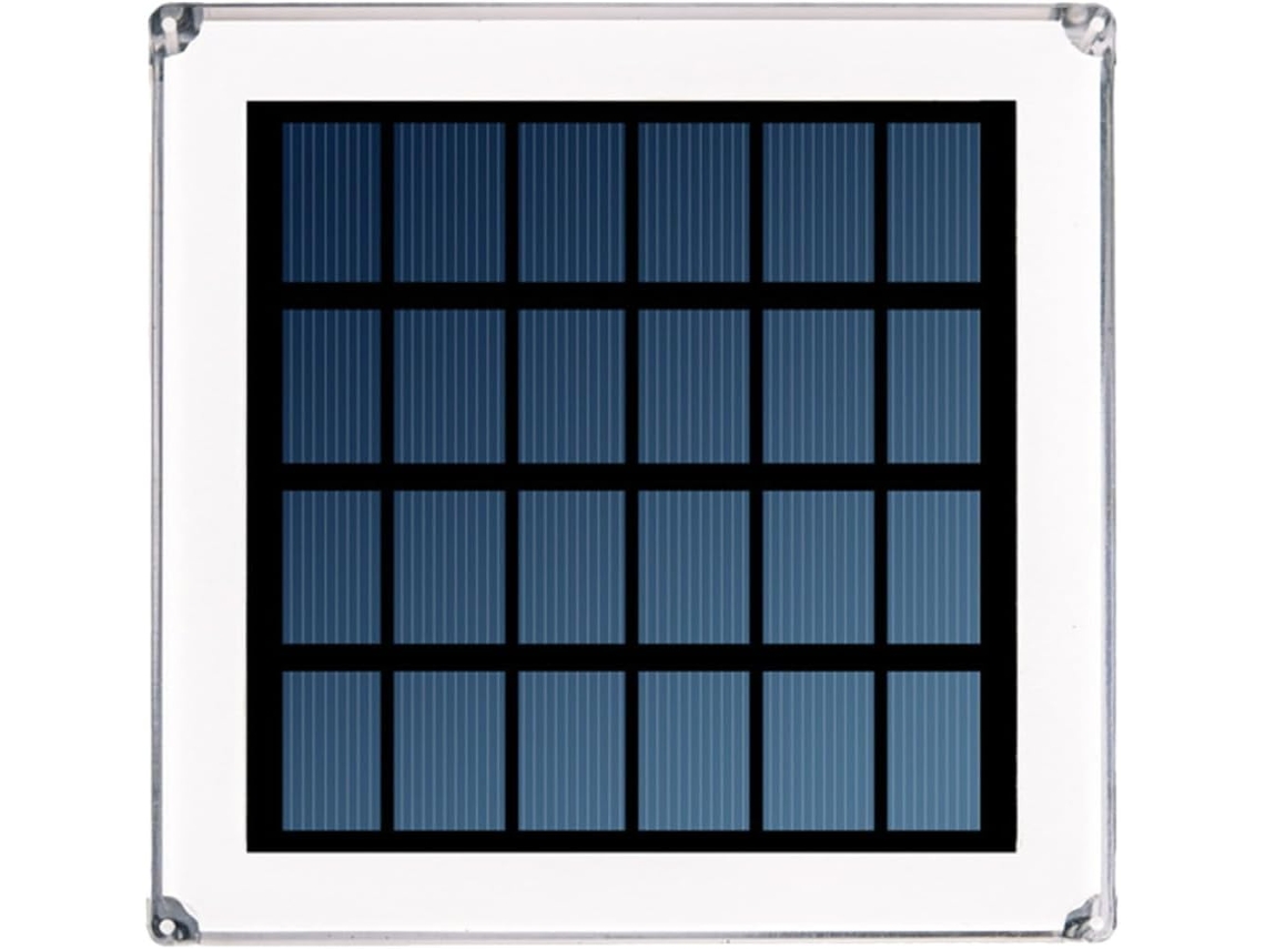 Luminária Solar Bicolor Para Jardim, Em Abs Branco.