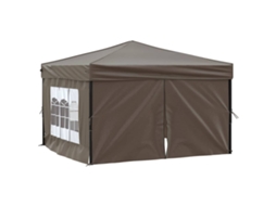 Party Tent, Party Tents Vidaxl Cinzento-acastanhado Tecido (3 X 3 M)