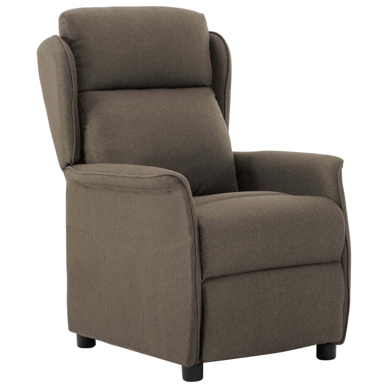 Conjunto 1 Poltrona Reclinável Vidaxl Castanho-acinzentado Poliéster (66.5 X 94 X 101.5 Cm)