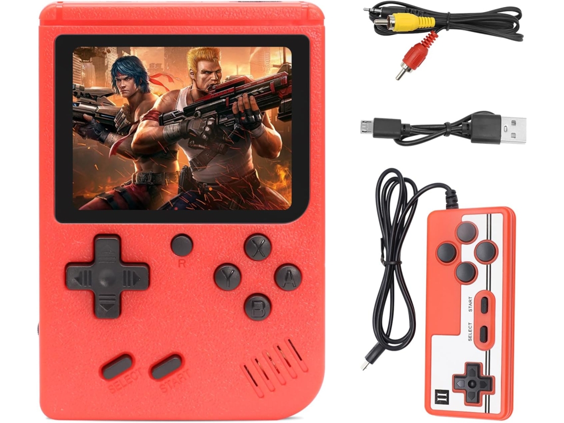 Console de Jogos Portátil Retrô VONKELIOS com Tela 3 polegadas, 500 clássicos e dois controles
