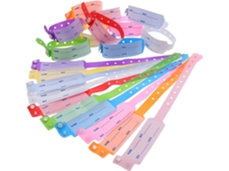 Pulseiras Sewacc Em Pvc Para Identificação De Pacientes Hospitalizados, Pacote Com 100 Unidades Resistentes