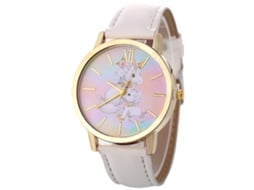 Reloj De Pulsera De Aleación Moda Dial Redondo Analógico Cuarzo Para Mujer (blanco)