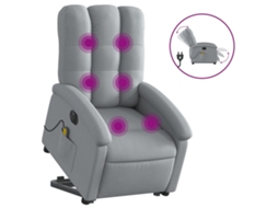 Electric Stand Up Massage Recliner Chair, Electric Stand Up Massage Recliner Chairs Vidaxl Cinzeto Tecido