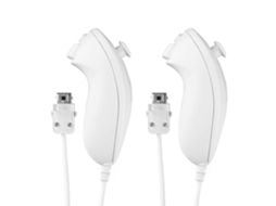 Pacote Com 2 Controles Nunchuk Para Wii, Joystick Com Controle Remoto Nunchuk Compatível Com Controles De Videogame Nintendo Wii E Wii U Ly Ebike