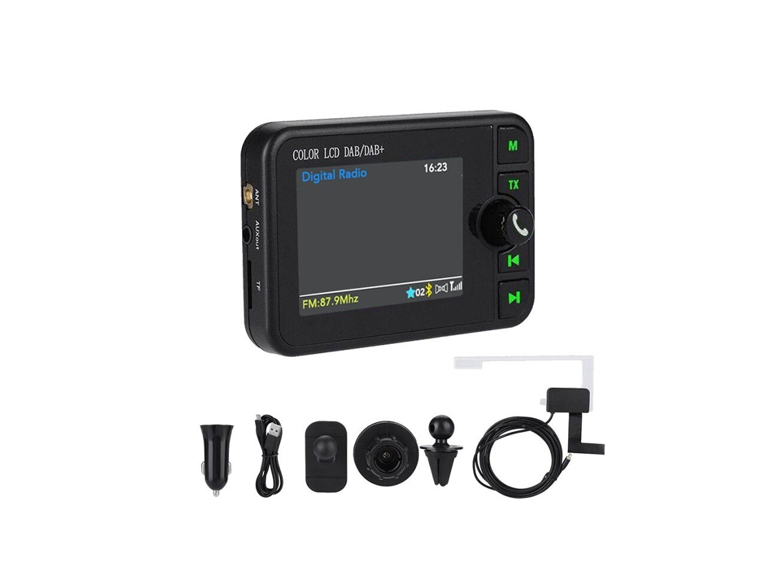 Rádio Digital Automóvel Dab/mp3 com Visor Gráfico e Ecrã a Cores Acessório para Carro
