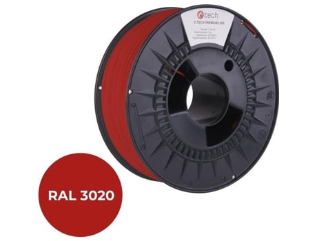 Filamento C Tech Linha Premium Petg Vermelho Transporte Ral3020