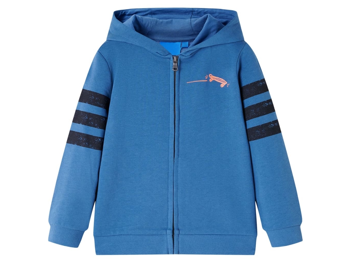 Sweatshirt Com Capuz Para Criança Azul 104