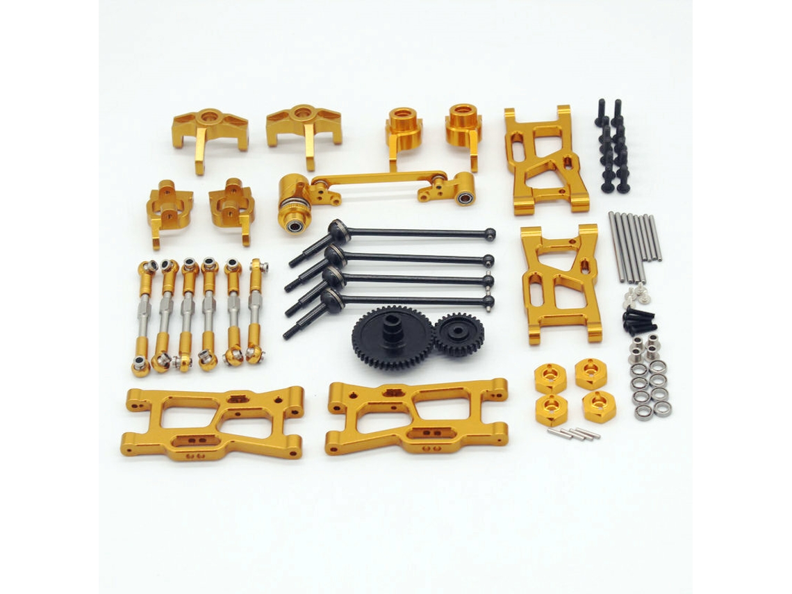 5wltoys 144001 144010 124017 124019 124018 Conjunto de Peças Metálicas Atualizadas para Carro Rc MDUG
