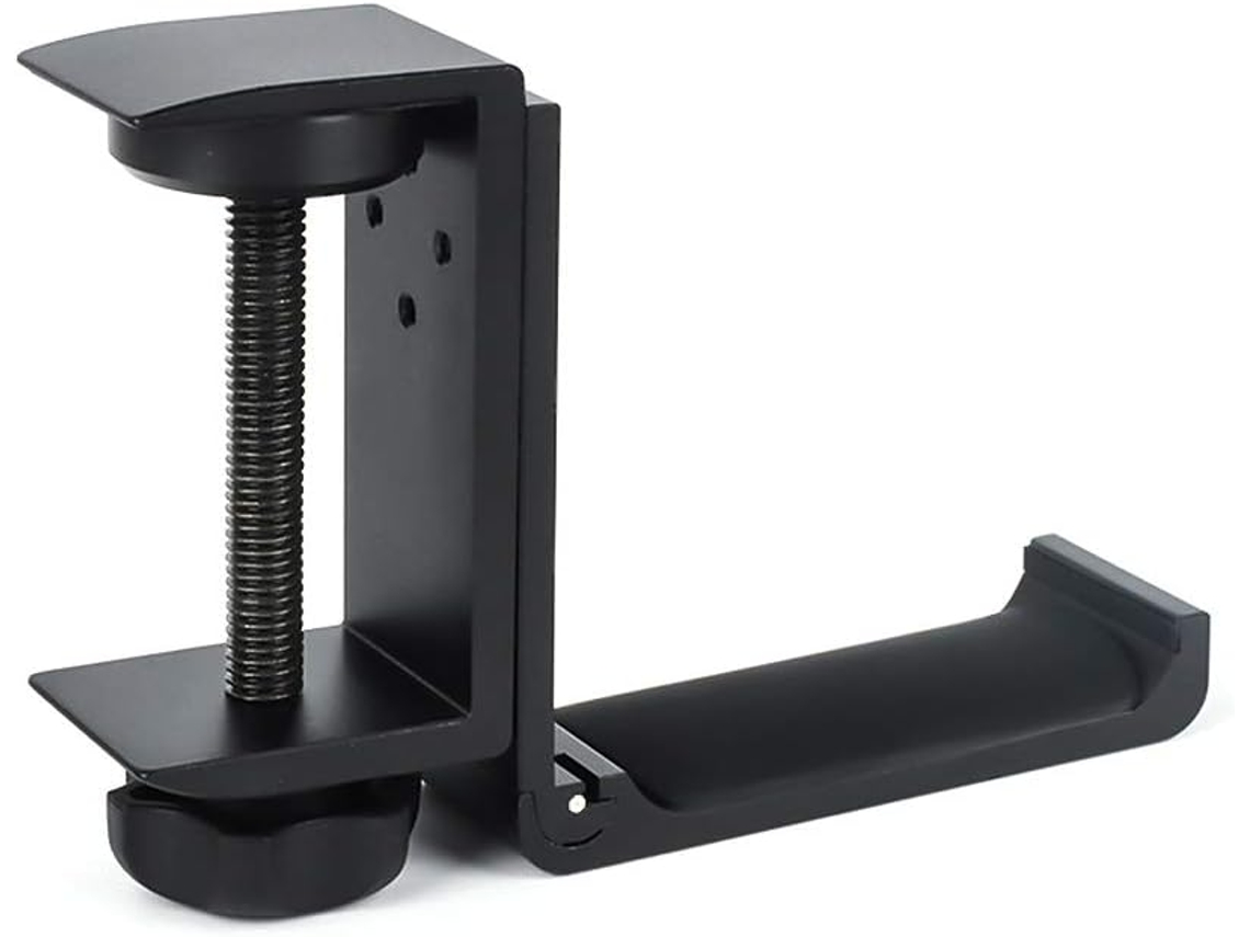Suporte Universal Genérico Dobrável Para Fones De Ouvido Em Liga Alumínio Com Montagem Na Parede E Mesa, Gancho De Metal
