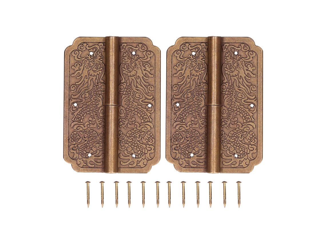 2set Dobradiças de Latão Antigo Retrô | S/MARCA