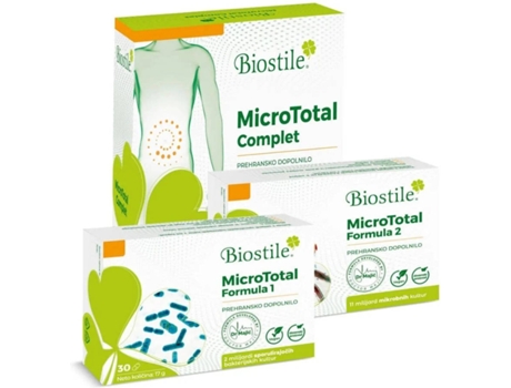 Biostile Micrototal Complet - 13 Bilhões De Culturas, Inulina, L-glutamina, Espirulina E Vitamina A Para A Saúde Intestinal E O Sistema Imunológico