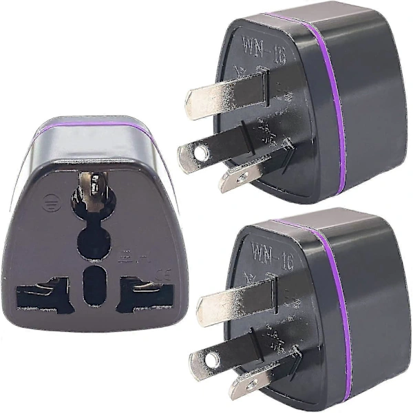 (pacote Com 3) Adaptador De Viagem Para Austrália E Nova Zelândia, Plugue Tipo I, Tomada Universal De 3 Pinos Para, Yujia