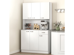 Aparador Branco 106x35x76 com Gavetas de Madeira, Escritório e Sala ZENCORE SERVICES