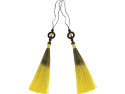 Pompons Decorativos Amarelos Espadas Artes Marciais Guqin 2 Unidades Poliéster Resistente Desbotamento Design GOKOCO