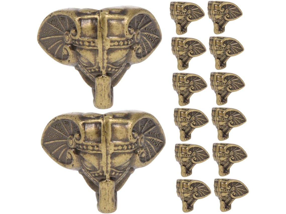 Balacoo 24 Peças Protetores De Canto Caixa Em Bronze Antigo, Pés Decorativos Retrô De Plástico Para Joias Madeira
