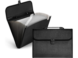 Pasta para Documentos, A4, Pasta para Escrita A4, 13 Compartimentos, Pasta Organizadora com Suporte e Estojo para Documentos BRILVIBERA