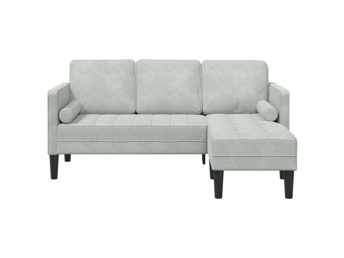 Conjunto 1 Conjunto De Sofás Vidaxl Cinzento-claro Veludo (173 X 131 X 67 Cm)