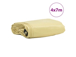Maison Exclusive - Lona 650g / M² Bege 4 X 7 M Lona Com Revestimento Em Pvc