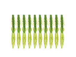 Soft Lure (uv Fish Attracting, Salted Shrimp Flavor) Small-scaled Shrimp Soft Worm Bait Lure For Freshwater Trout Bass Green Translucent 10-pack