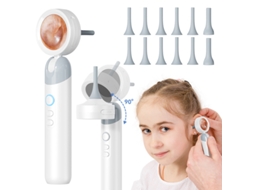 Otoscópio Inteligente Hd 2mp Com Tela, Rotação De 90°, Acessórios Incluídos, Para Inspeção Auricular Doméstica, Compacto, Recarregável, U...