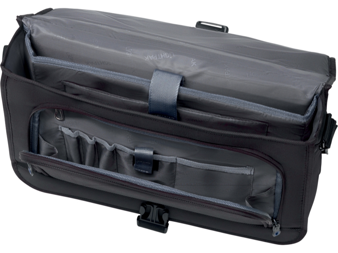 Bolsa de Ombro LIGHTPAK Solar com Compartimento para Laptop Preta