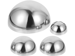 Inoomp Kit de 4 Bolas Espelhadas de Aço Inoxidável 51 X 150mm Esferas Decorativas Ocas e Refletoras para Jardim, CHABERLU