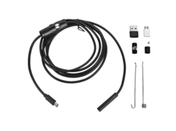 Endoscópio Industrial Câmera Inspeção 7mm 2m Cabo Usb Type C Microusb Para Estruturas Internas E Tubulações