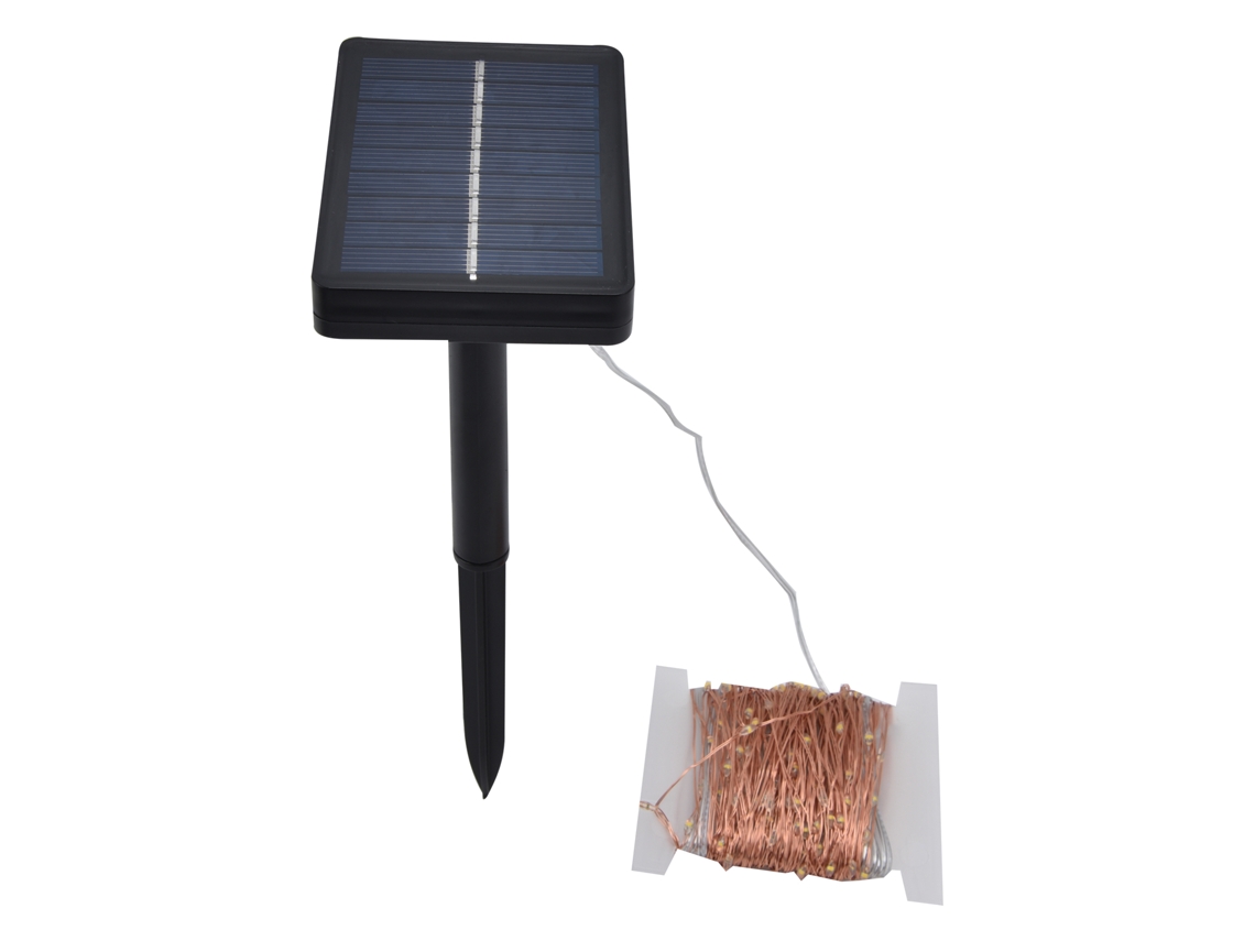 Laxiscreed Luz Solar Led Com 8 Padrões, 10m, 100 Leds Coloridos Para Jardim, Exterior E Festas