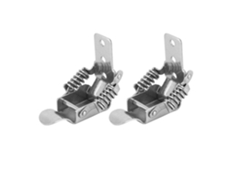 Pestillos De Enganche De Doble Muelle Con Pestillo Para Rototiller Cajas Industriales Placas De Hierro Niqueladas 2 Piezas