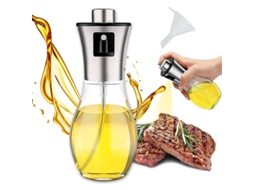 Frasco Spray Ccykxa Para Azeite, Em Aço Inoxidável 304 E Vidro, Vinagre E Molho Para Salada, Para Cozinhar