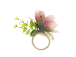 Anel De Guardanapo Com Flor Artificial Para Decoração De Mesa Ocidental